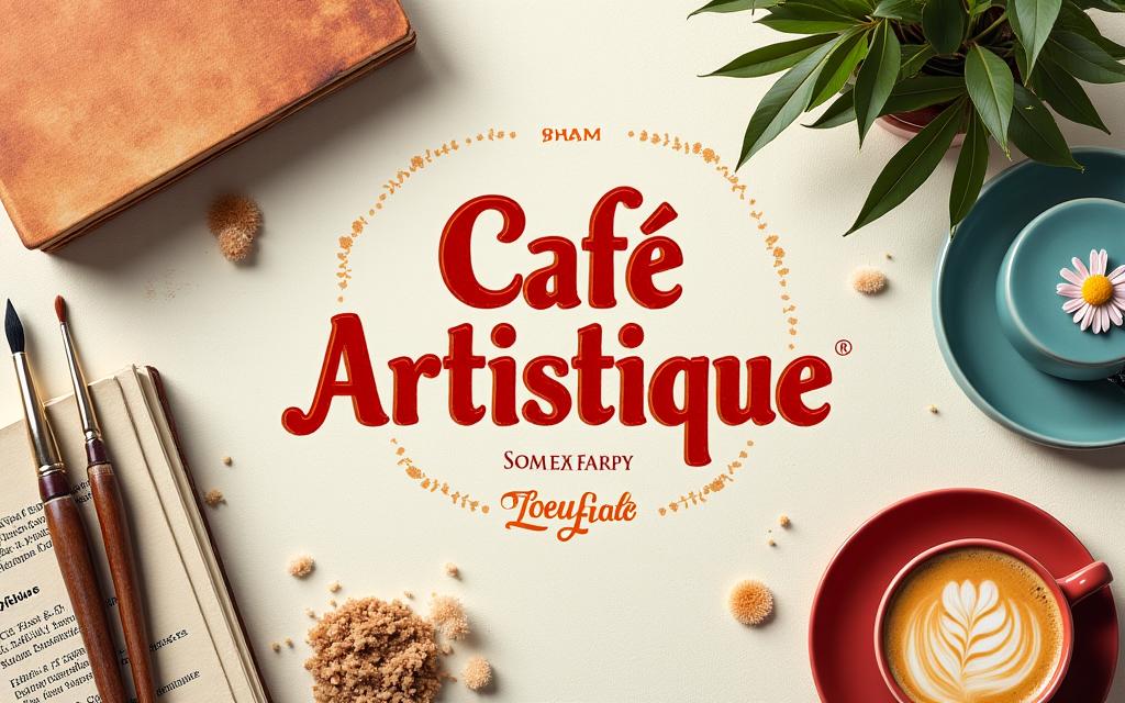Logo modernisé et couleurs vives du Café Artistique.